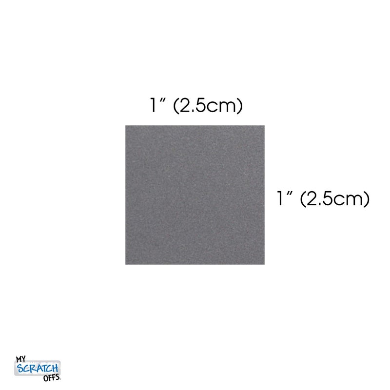 My Scratch Offs 1 Inch Silver Square Scratch Off Sticker Labels - 250 Pack - Image 1